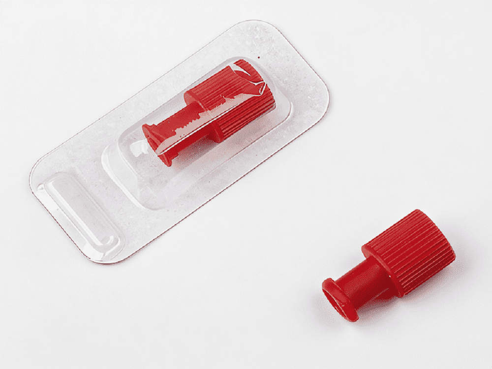 Female and Male Luer lock Red Cap